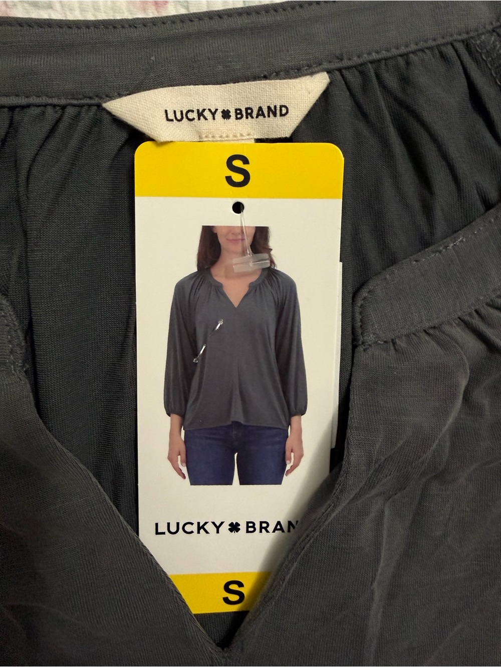 Lucky Brand Teal Modal-Blend Top